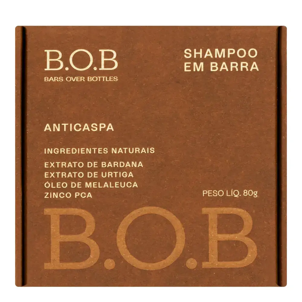 Shampoo Anticaspa em Barra B.O.B 80g