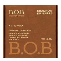 Shampoo Anticaspa em Barra B.O.B 80g