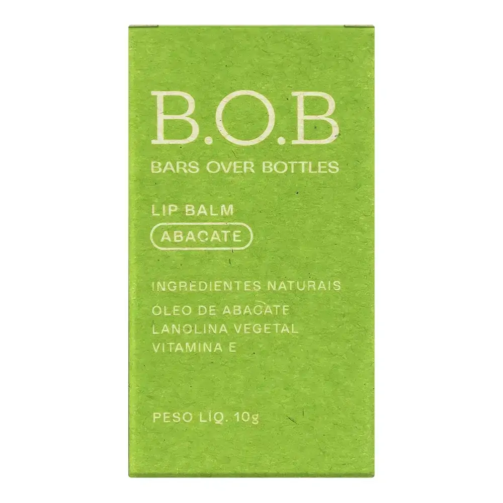 Lip Balm Labial Bastão Abacate B.O.B Hidratante 10g