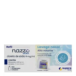 Lavagem Nasal Infantil Nazzo 30 Unidades Pó Solução Nasal Refil