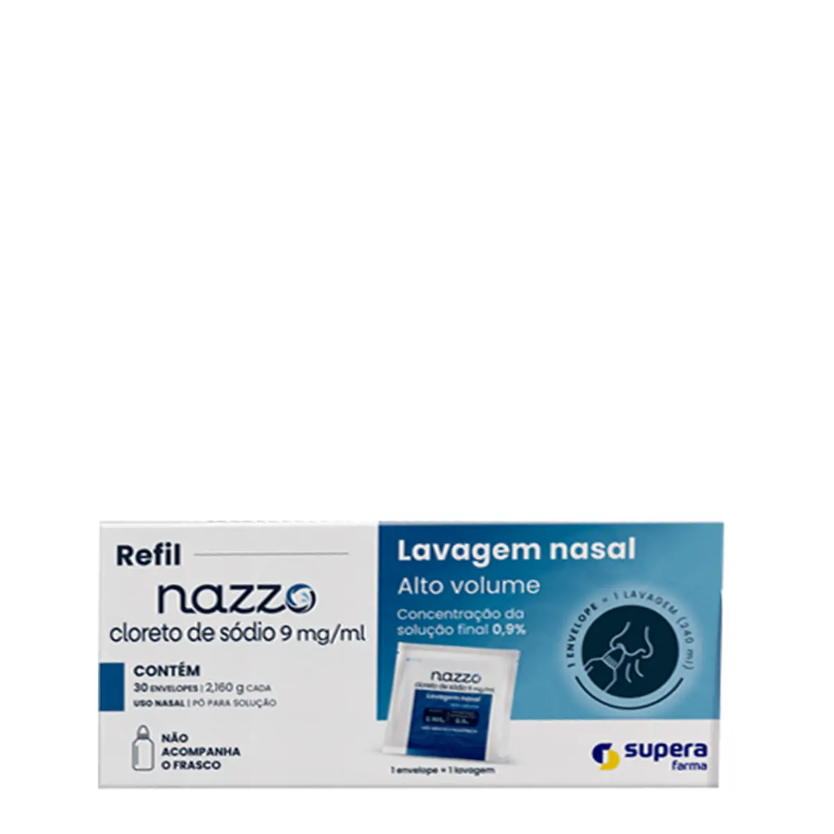 Lavagem Nasal Nazzo 30 Envelopes Pó Para Solução Nasal Refil