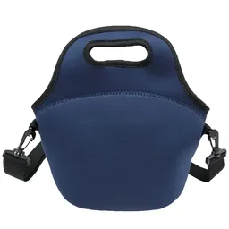 Lancheiras Bolsas Térmicas Marmita Fitness Neoprene - Lisos - Marinho