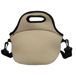 Lancheiras Bolsas Térmicas Marmita Fitness Neoprene - Lisos - Bege
