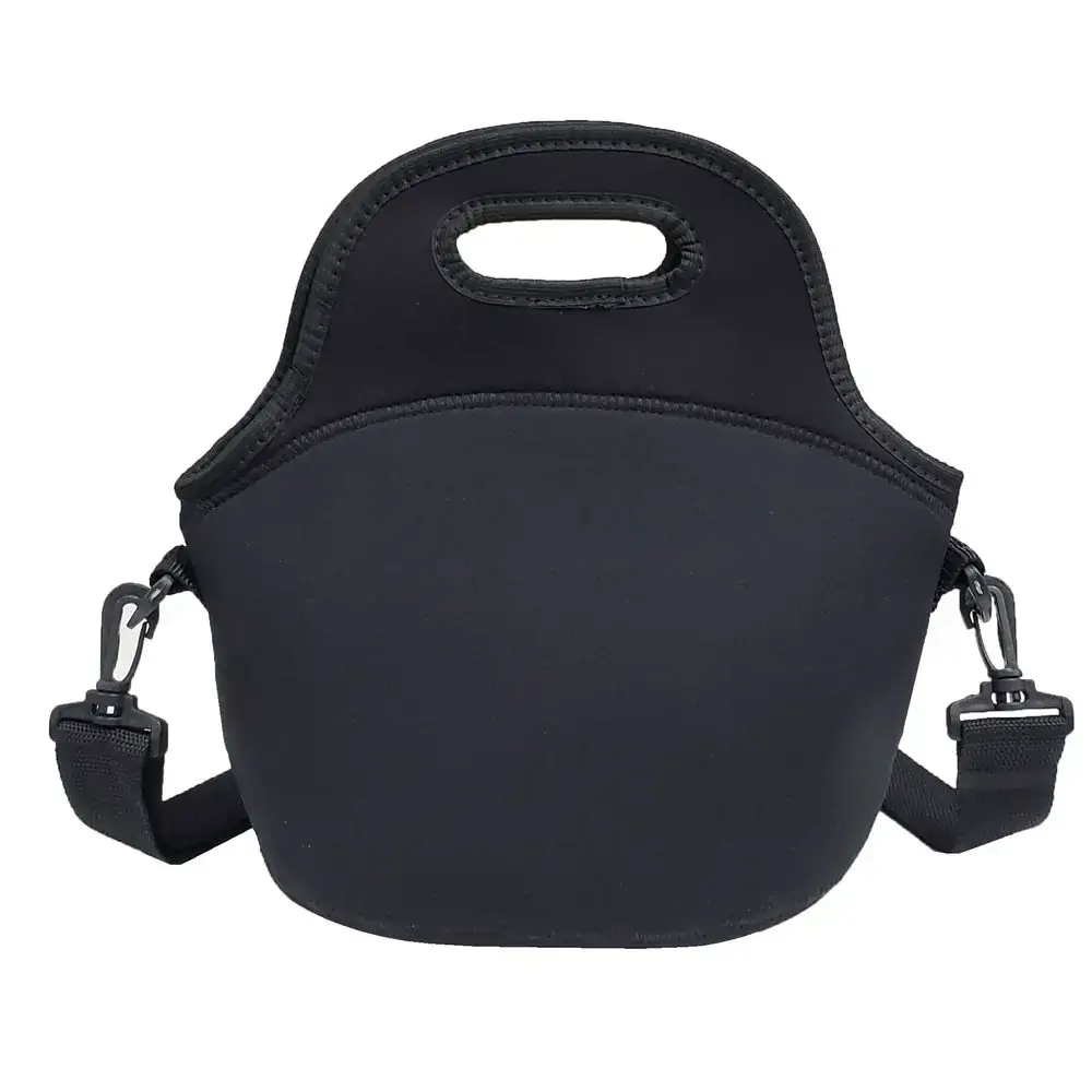 Lancheiras Bolsas Térmicas Marmita Fitness Neoprene - Lisos - Preto