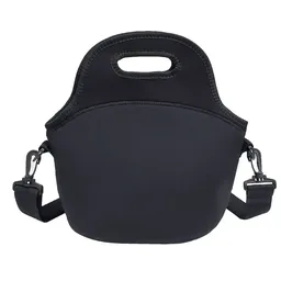Lancheiras Bolsas Térmicas Marmita Fitness Neoprene - Lisos - Preto