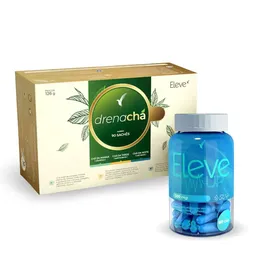Eleve Hair - 30 cápsulas - 30 dias + Drenachá 90 sachês - 30 dias