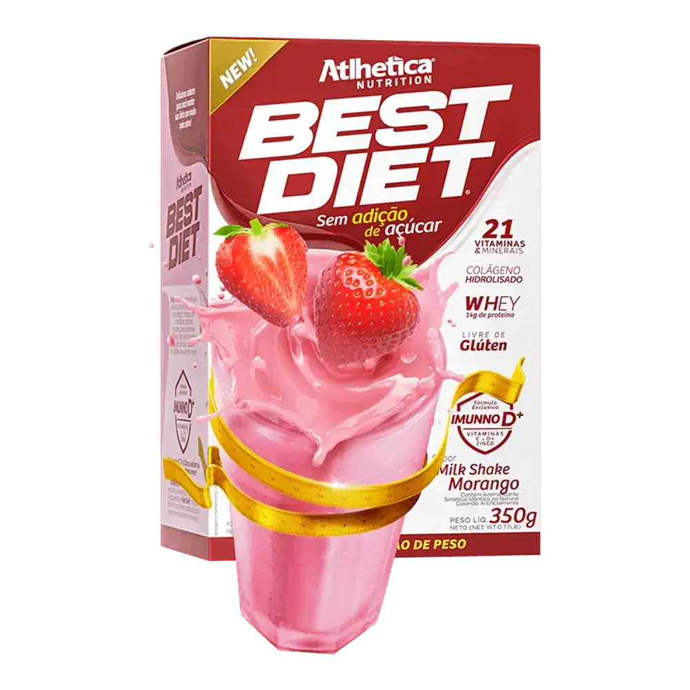 Best Diet Milk Shake de Morango - Best Diet Shake - Milk Shake de Morango