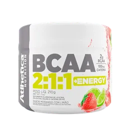 BCAA 2:1:1 +Energy Morango com Limao - BCAA 2:1:1 +Energy Morango com Limão 210g