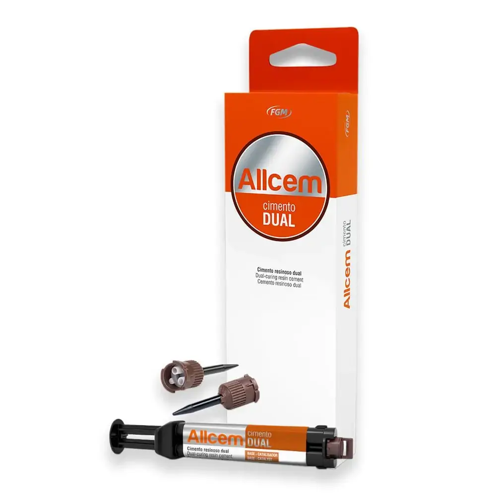 Cimento Resinoso Dual Allcem Base + Catalizador 5g - FGM - Cimento Resinoso Dual Allcem A3 Base + Ca