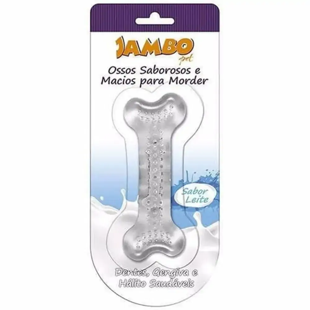 Osso Jambo Silicone Boninho Sabor Leite - Tam G
