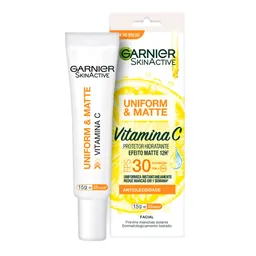 Protetor Solar Facial Hidratante Garnier Uniform & Matte FPS30 Vitamina C 15g