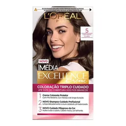 Tintura Permanente LOréal Paris Imédia Excellence 5.0 Castanho Claro