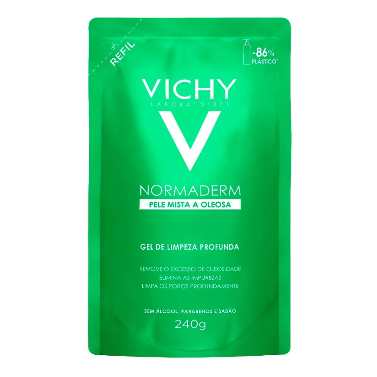 Gel Facial De Limpeza Profunda Vichy Normaderm Pele Mista Refil 240ml