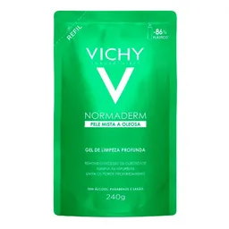 Gel Facial De Limpeza Profunda Vichy Normaderm Pele Mista Refil 240ml