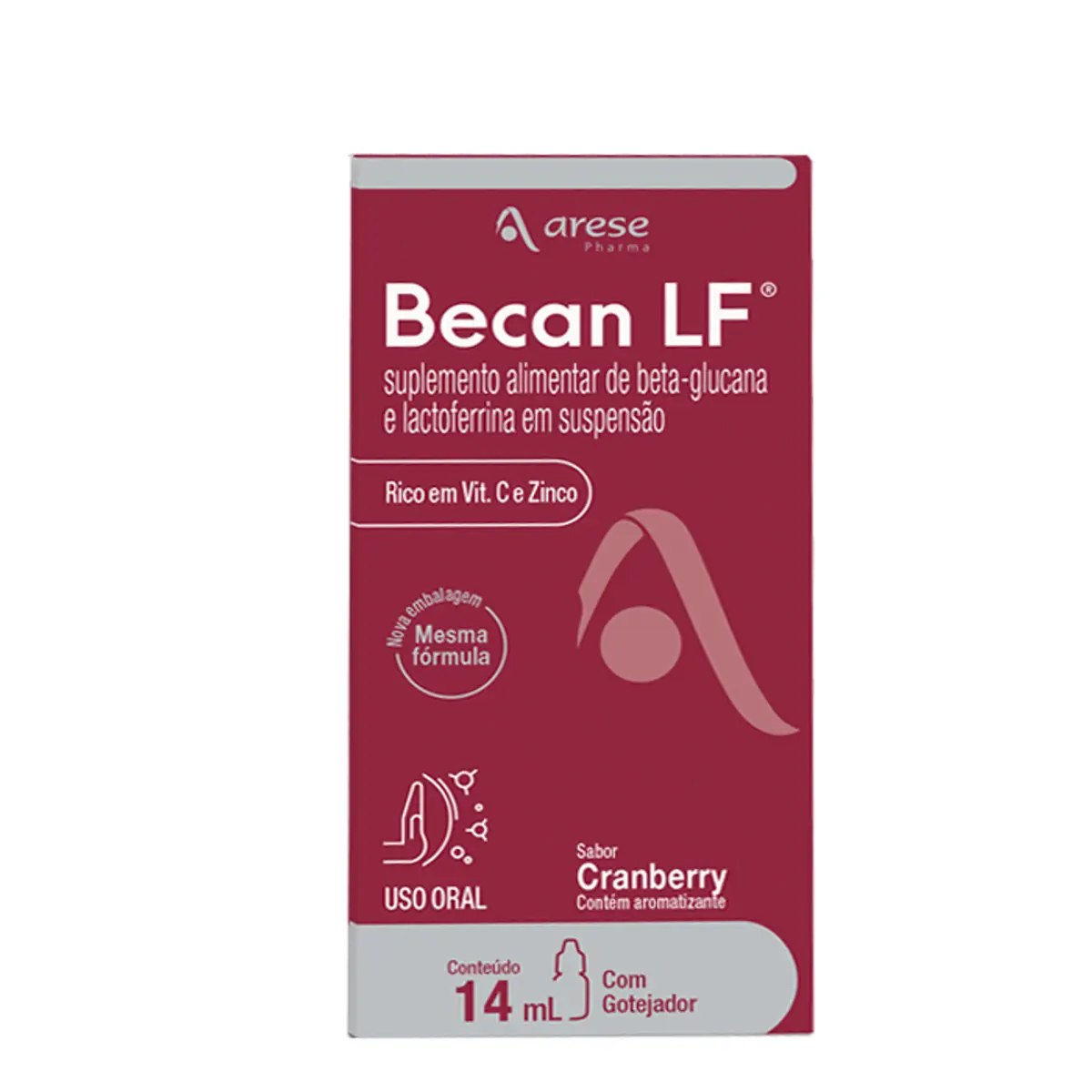 Suplemento Vitamínico Becan Lf Cranberry Arese Phama 14ml Gotas