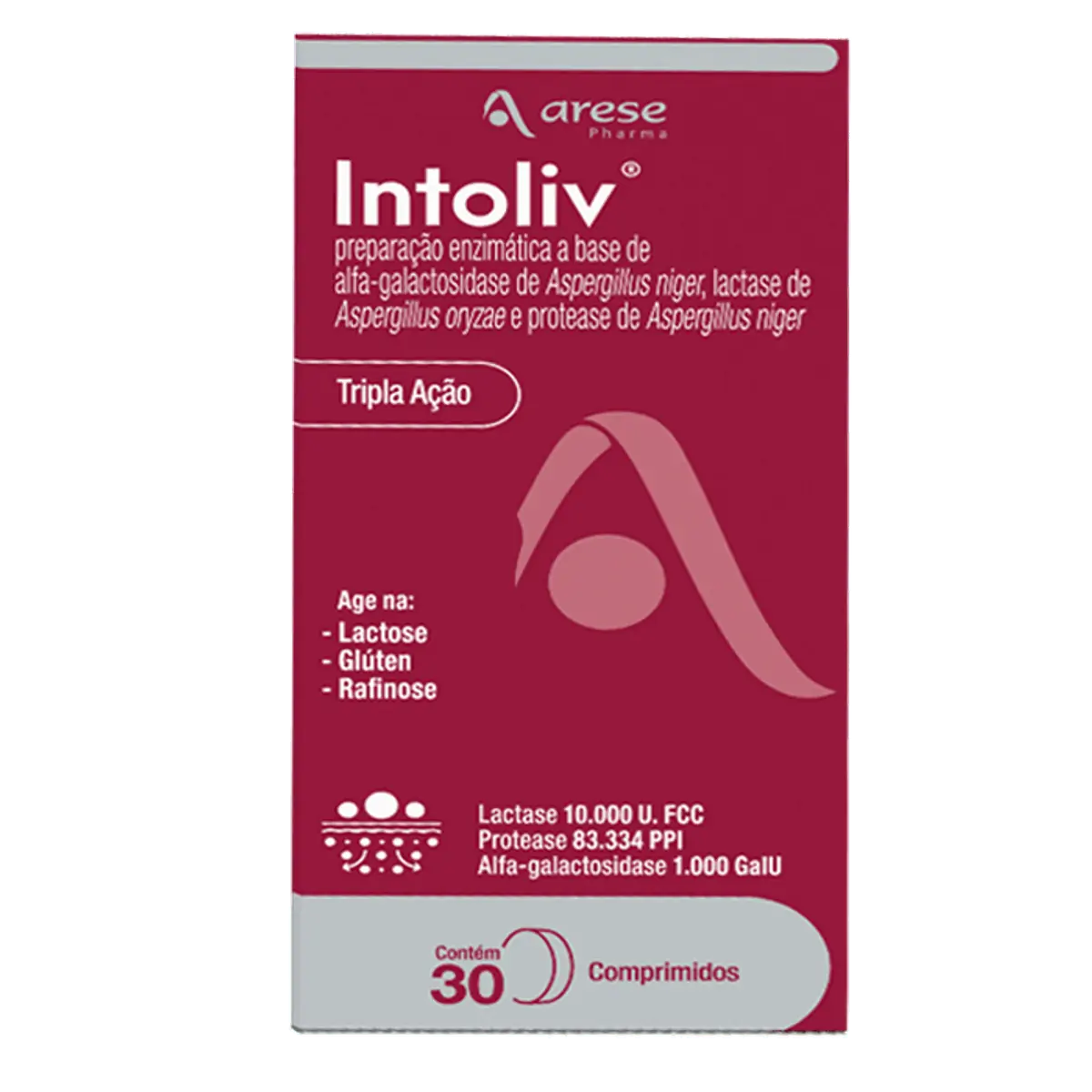 Enzimas Digestivas Intoliv Lactase 10.000U.FCC Arese 30 Comprimidos