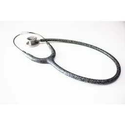 Estetoscópio Mdf - Cabeça Dupla - Black Glitter - Ref. 0142