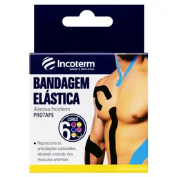 Bandagem Elastica Adesiva Incoterm Protape 5m X 5cm Amarela Neon 1 Unidade