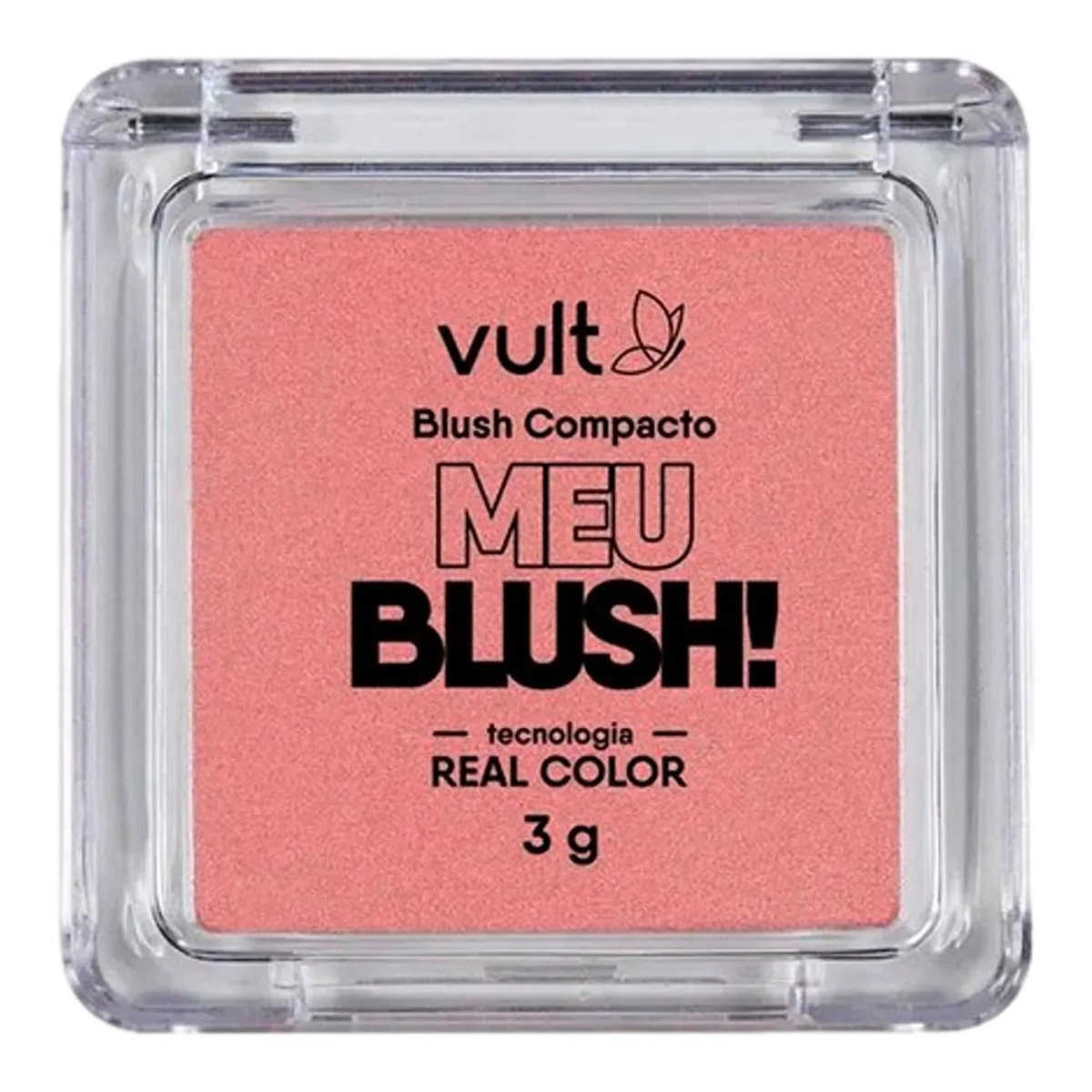 Blush em Pó Compacto Vult Meu Blush! Rosa Perolado 3g
