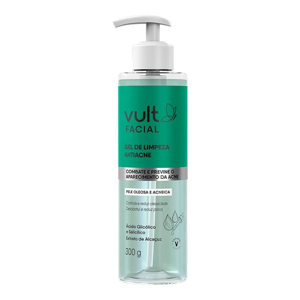 Gel De Limpeza Facial Antiacne Vult Facial 300g