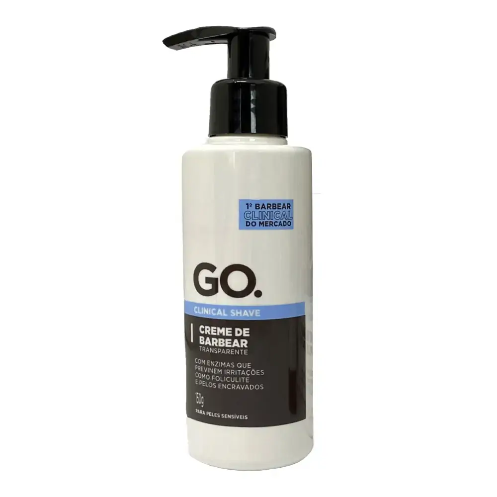 Creme para Barbear GO Clínical Shave Transparente 150g
