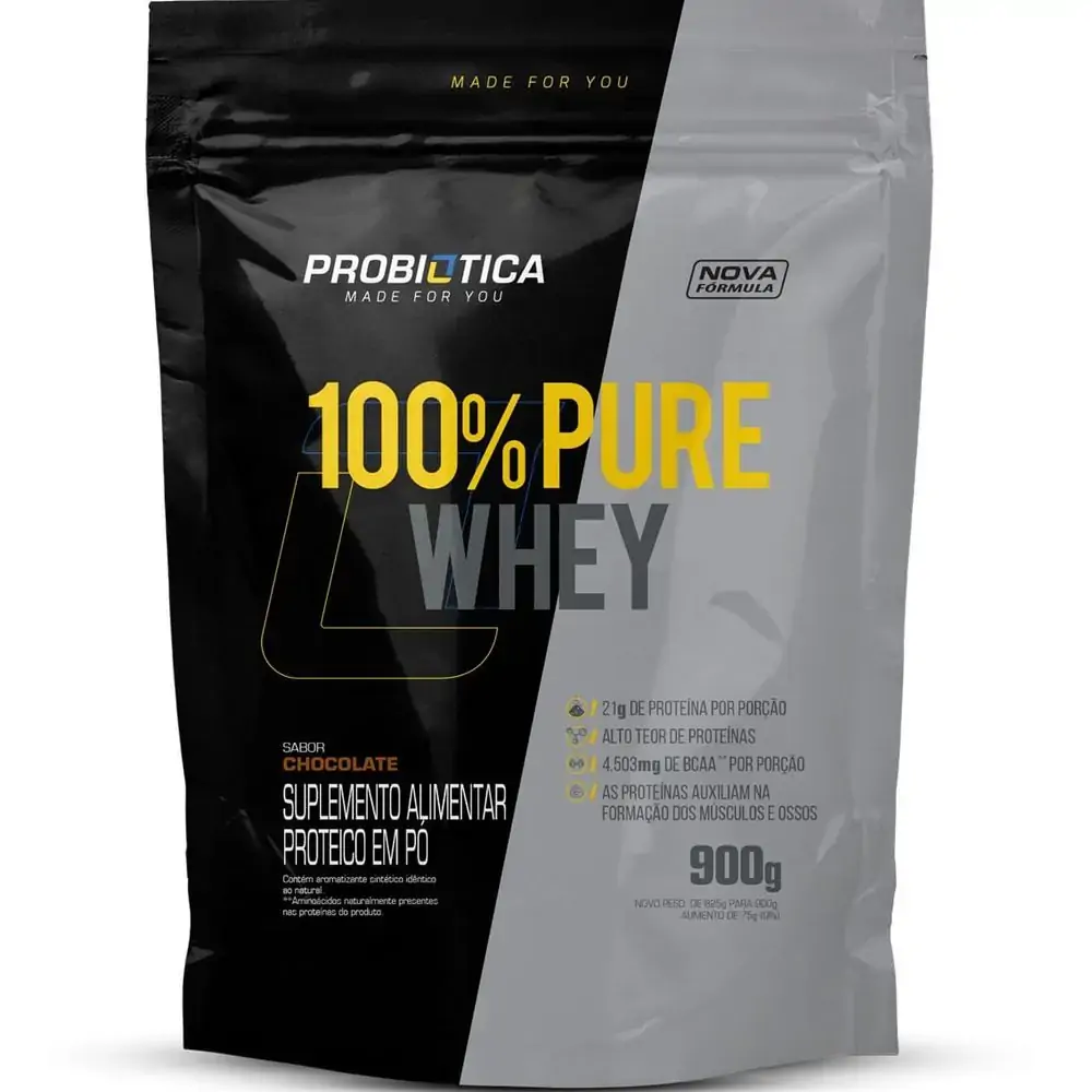 100% Pure Whey - Chocolate - Probiótica - 900g (Refil)