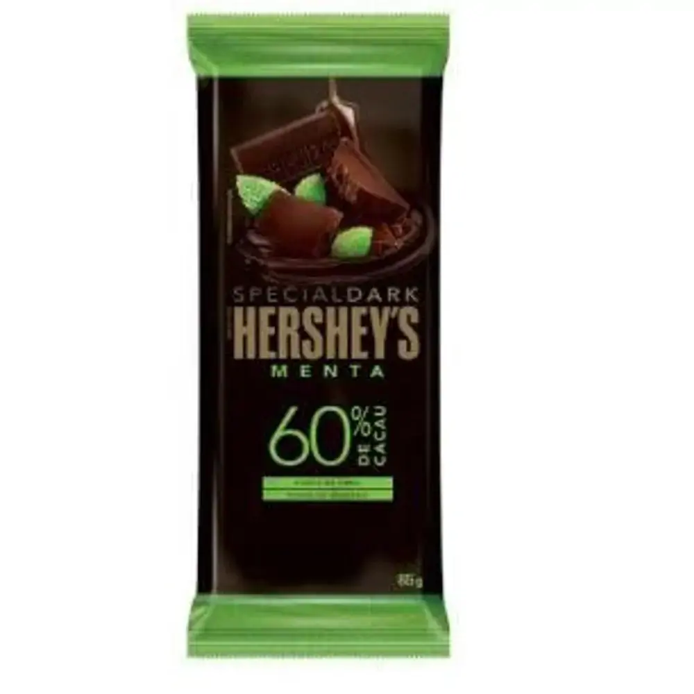 Barra de chocolate special dark 60% cacau sabor menta 85g - Hershey s
