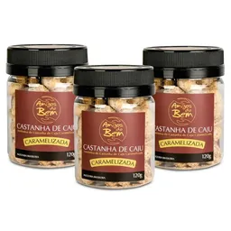 Combo 3 Castanha de Caju Caramelizada 120g