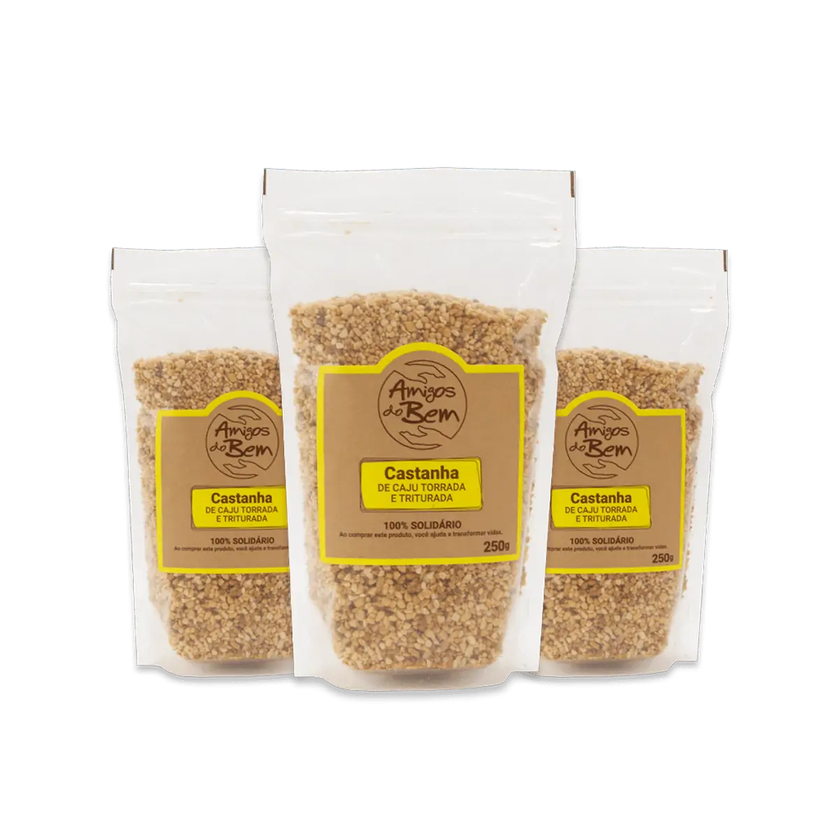 Combo 3 Castanha de Caju Triturada e Torrada 250g