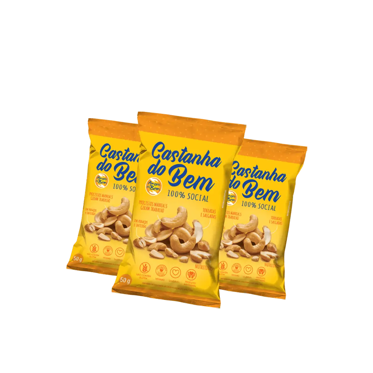 Combo 3 Castanha de Caju do Bem 50 g