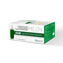 Lanceta c/ Trava de Segurança 28G 0,36x1,4mm 100Unids