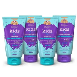 Combo 2 Shampoos e Condicionadores Infantis Cachinhos Forever Kids