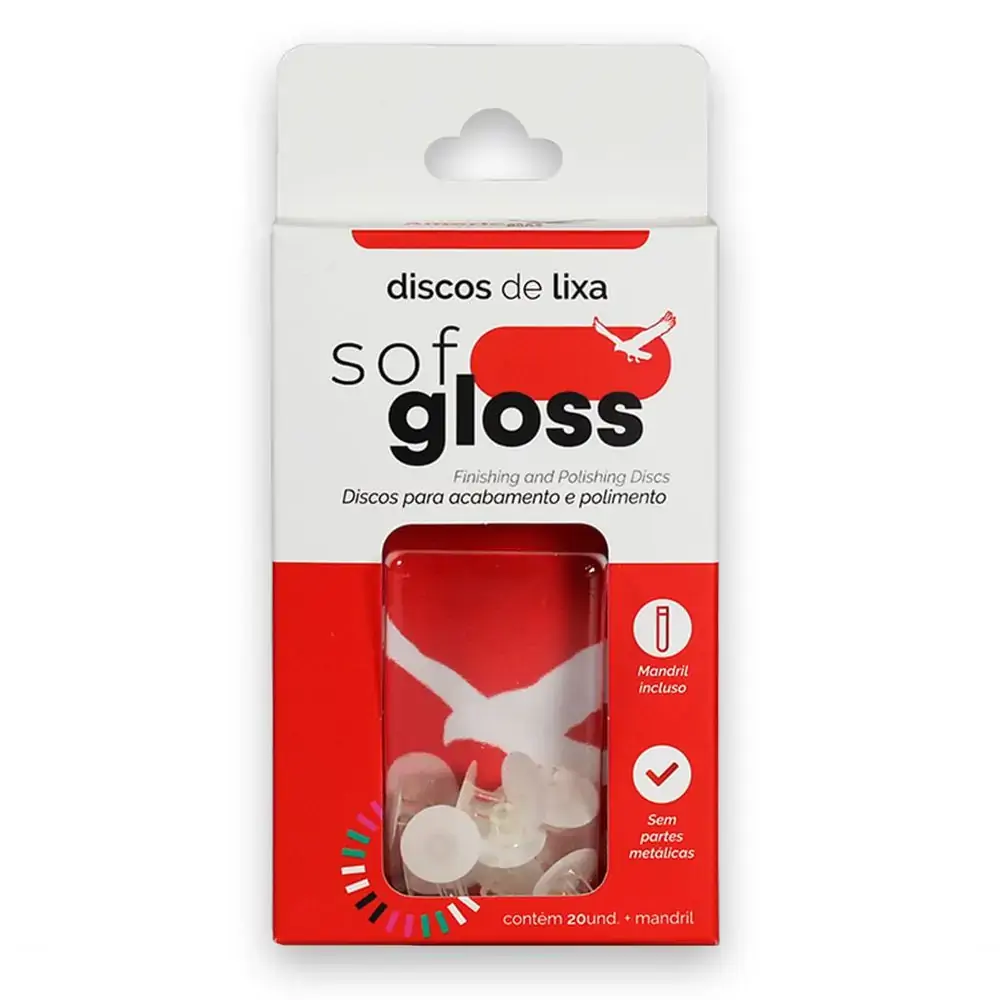 Disco de Lixa Sof-Gloss - American Burrs - Fina Branca (Cód. 26.9121)
