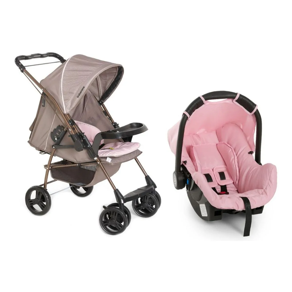 Carrinho C/Bebê Conforto Alça Reversível Milano RS Galzerano