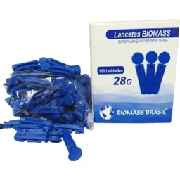 Lancetas para Lancetador 28g 100 unidades Biomass