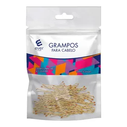 Grampo De Cabelo Ever Care Dourado 50 Unidades