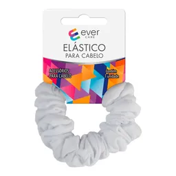 Elástico para Cabelo Ever Care de Tecido Branco 1 Unidade
