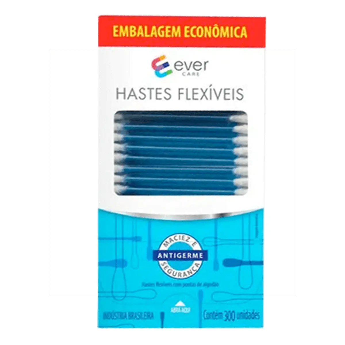 Hastes Plásticas Flexcíveis Ever Care 300 Unidades