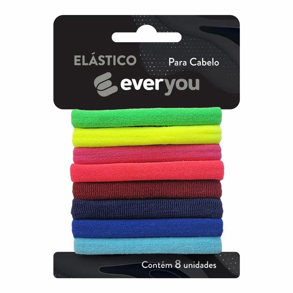Elástico para Cabelo Ever You Sortido Fio de Meia 8 Unidades