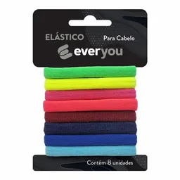 Elástico para Cabelo Ever You Sortido Fio de Meia 8 Unidades
