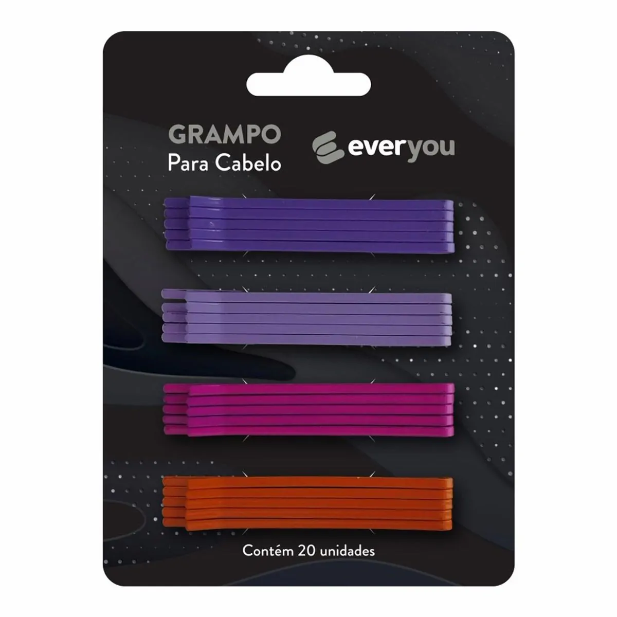 Grampo para Cabelo Ever You Gliter Colorido 20 Unidades