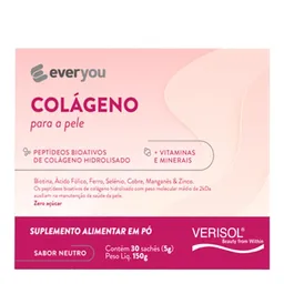 Colágeno Verisol + Vitamina E Ever You 30 Sachês com 5g Cada