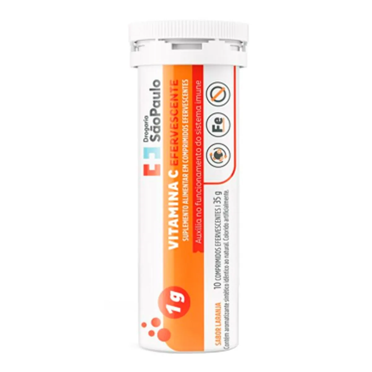 Vitamina C 1g Drogarias São Paulo 10 Comprimidos Efervescentes