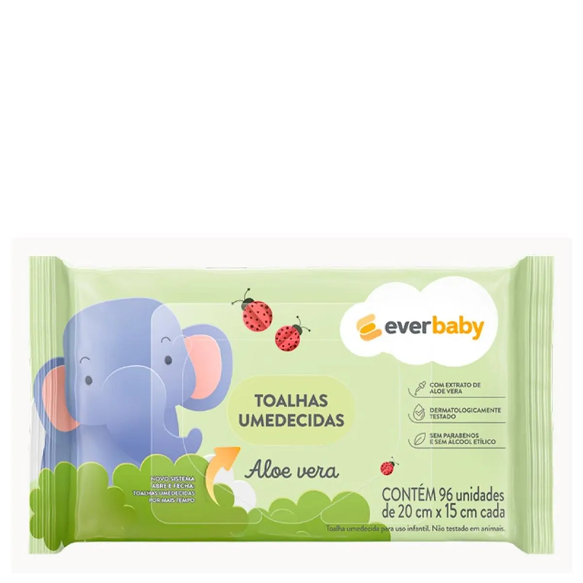 Toalhas Umedecidas Ever Baby Aloe Vera 96 Unidades