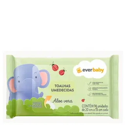 Toalhas Umedecidas Ever Baby Aloe Vera 96 Unidades