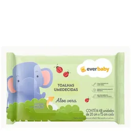 Lenço Umedecido Ever Baby Aloe Vera 48 Unidades