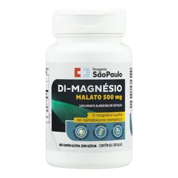 Di-Magnésio Malato 500mg Drogaria São Paulo 60 Cápsulas