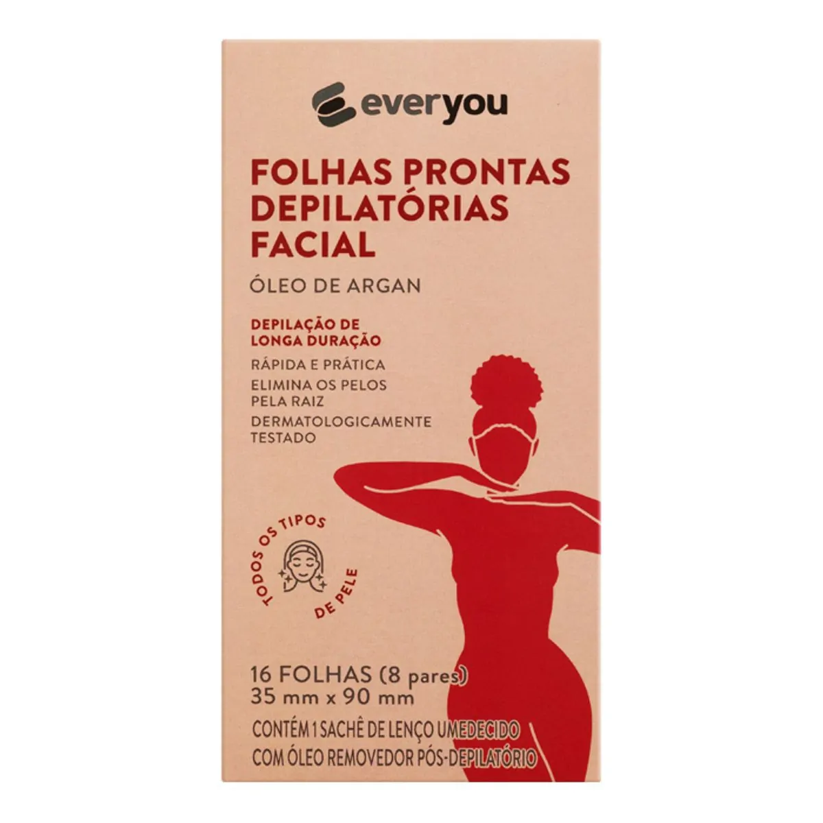 Folhas Para Depilacao Facial Ever You Argan Ever You 16 Unidades