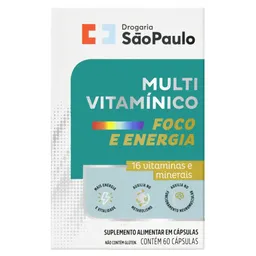 Suplemento Drogaria São Paulo Foco E Energia 60 Cápsulas