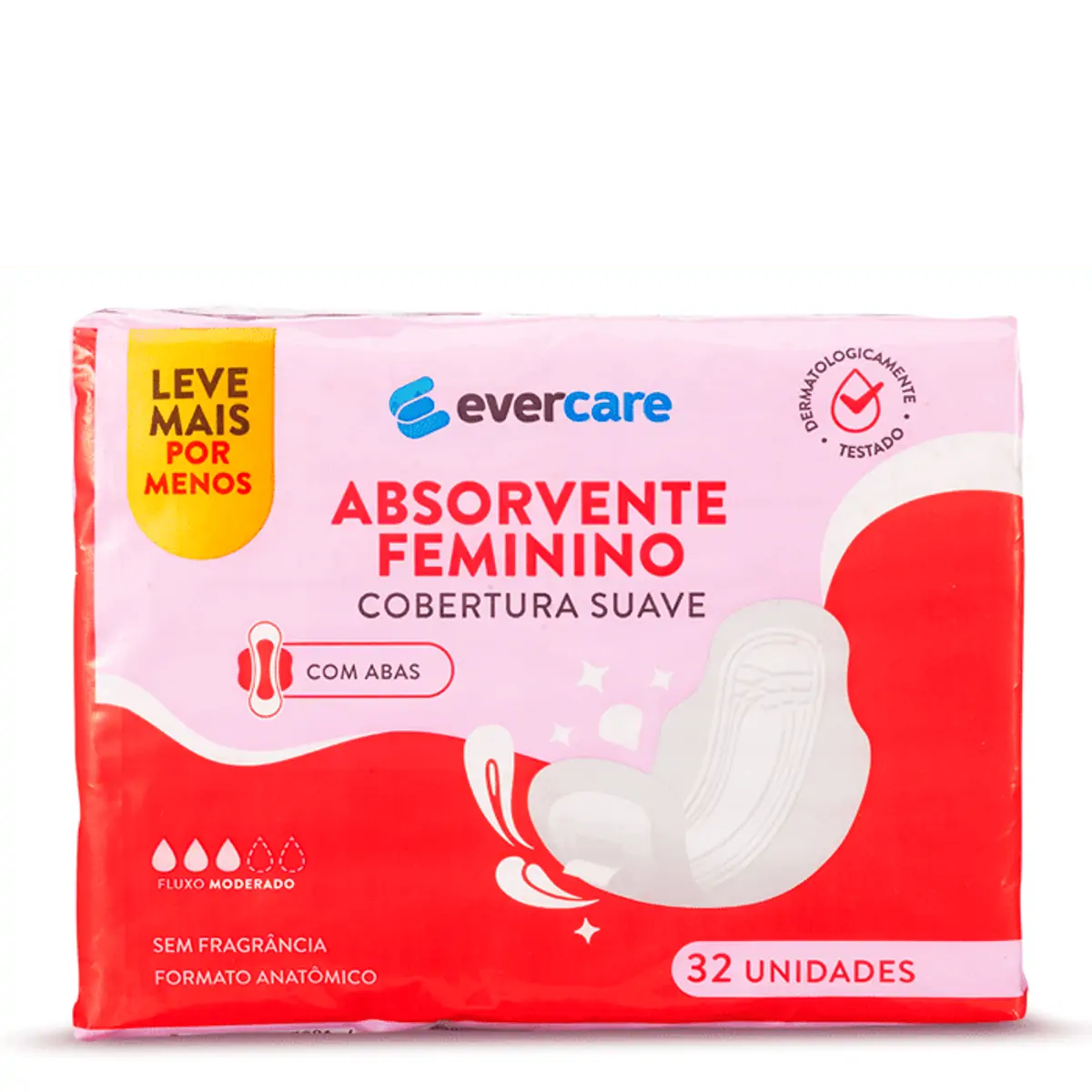 Absorvente Ever Care Suave com Abas 32 Unidades